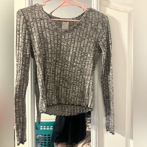 Gray Long sleeve Top